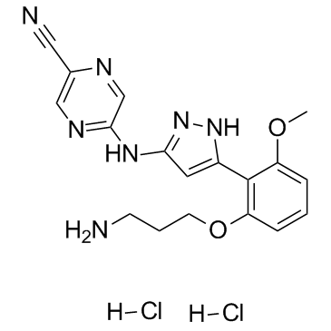 Prexasertib dihydrochloride结构式