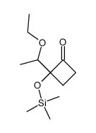 2-(1-ethoxy-ethyl)-2-trimethylsilanyloxy-cyclobutanone结构式