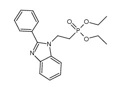 O,O-diethyl 2-(2-phenyl-1H-benzimidazol-1-yl)ethylphosphonate结构式