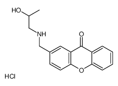 2-[(2-hydroxypropylamino)methyl]xanthen-9-one,hydrochloride结构式