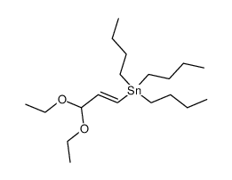 (E)-1-tributylstannyl-3,3-diethoxyprop-1-ene结构式