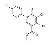 4-chloro-2-(4-chlorophenyl)-5-hydroxy-6-methoxycarbonyl-pyridazin-3(2H)-one Structure