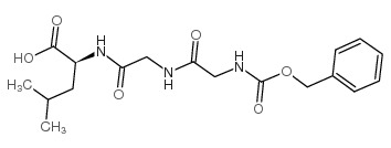 N-苄氧羰基甘氨酰甘氨酰-L-亮氨酸结构式
