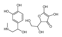 2-(1,2-dihydroxyethyl)-3,4-dihydroxy-2H-furan-5-one,4-[1-hydroxy-2-(methylamino)ethyl]benzene-1,2-diol结构式