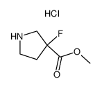 3-氟吡咯烷-3-羧酸甲酯盐酸盐结构式