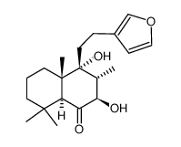7β,9α-dihydroxy-15,16-epoxy-labda-13(16),14-dien-6-one Structure