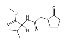 (S)-methyl 3-methyl-2-(2-(2-oxopyrrolidin-1-yl)acetamido)butanoate结构式