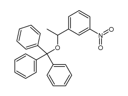 ((1-(3-nitrophenyl)ethoxy)methanetriyl)tribenzene结构式