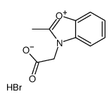2-(2-methyl-1,3-benzoxazol-3-ium-3-yl)acetic acid,bromide Structure
