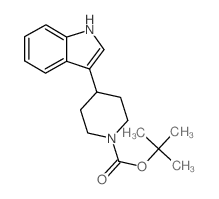 4-(1H-吲哚-3-YL)哌啶-1-羧酸叔丁酯结构式