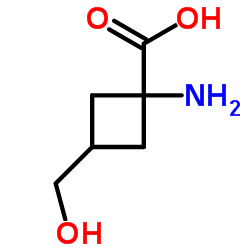 1-氨基-3-(羟甲基)环丁烷-1-羧酸结构式