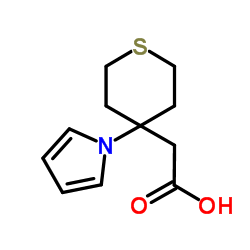 [4-(1H-Pyrrol-1-yl)tetrahydro-2H-thiopyran-4-yl]acetic acid Structure