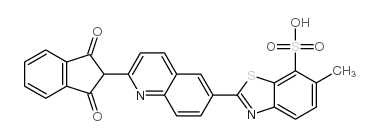 2-[2-(2,3-dihydro-1,3-dioxo-1H-inden-2-yl)-6-quinolyl]-6-methylbenzothiazole-7-sulphonic acid Structure