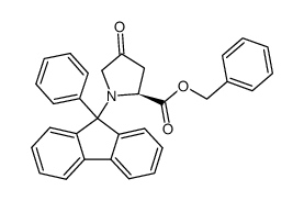 4-oxo-N-(9-phenyl-9-fluorenyl)proline benzyl ester Structure