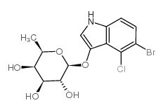 5-溴-4-氯-3-吲哚基-Β-D-吡喃岩藻糖苷结构式