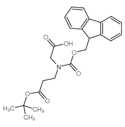 Fmoc-N-(叔丁氧羰基乙基)甘氨酸结构式