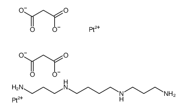 N,N'-bis(3-aminopropyl)butane-1,4-diamine,platinum(2+),propanedioate结构式