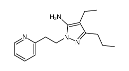 4-ethyl-5-propyl-2-(2-pyridin-2-yl-ethyl)-2H-pyrazol-3-ylamine结构式