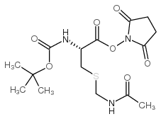 Boc-S-乙酰氨基甲基-L-半胱氨酸N-羟基琥珀酰亚胺酯结构式