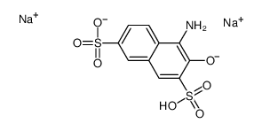 1-AMINO-2-NAPHTHOL-3,6DISULPHONICACID结构式