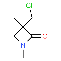3-(氯甲基)-1,3-二甲基-2-氮杂环丁酮结构式