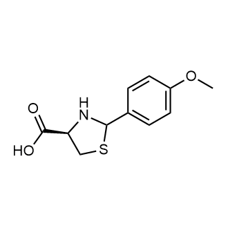 (4R)-2-(4-甲氧基苯基)噻唑烷-4-羧酸结构式