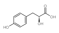 (S)-3-(4-羟苯基)乳酸结构式