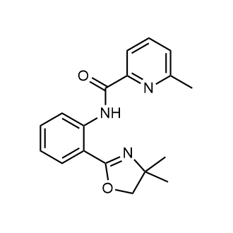 N-(2-(4,4-二甲基-4,5-二氢恶唑-2-基)苯基)-6-甲基吡啶酰胺结构式