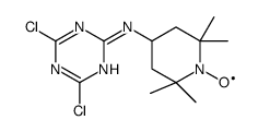 2,2,6,6-tetramethyl-4-(dichlorotriazin)aminopiperidine-1-oxyl structure