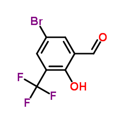 5-Bromo-2-hydroxy-3-(trifluoromethyl)benzaldehyde Structure
