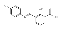 3-[(4-氯苯基)亚甲胺基]水杨酸结构式