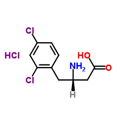 (S)-3-氨基-4-(2,4-二氯苯基)-丁酸盐酸盐结构式