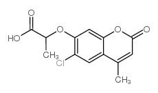 2-[(6-氯-4-甲基-2-氧代-2H-色满-7-基)氧基]丙酸结构式