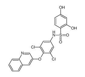 2,4-二氯-N-[3,5-二氯-4-(喹啉-3-基氧基)苯基]苯磺酰胺结构式