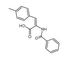 α-benzoylamino-4-methyl-cinnamic acid Structure