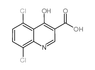 5,8-二氯-4-羟基喹啉-3-羧酸结构式