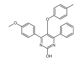 6-(4-methoxyphenyl)-5-(4-methylphenoxy)-4-phenyl-1H-pyrimidin-2-one结构式