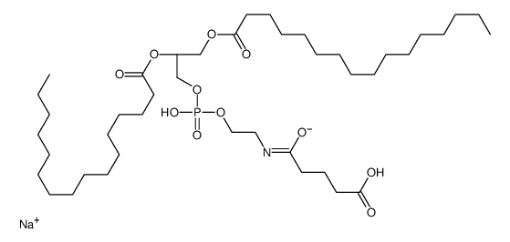 1,2-dipalmitoyl-sn-glycero-3-phosphoethanolamine-N-(glutaryl) (sodium salt) Structure