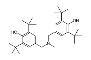 2,6-ditert-butyl-4-[[(3,5-ditert-butyl-4-hydroxyphenyl)methyl-methylamino]methyl]phenol Structure