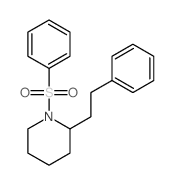 Piperidine,2-(2-phenylethyl)-1-(phenylsulfonyl)- Structure
