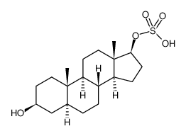 3β-hydroxy-5α-androstane-17β-sulfate结构式
