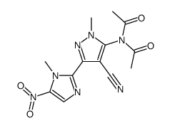 N-[4-cyano-2-methyl-5-(1-methyl-5-nitro-1H-imidazol-2-yl)-2H-pyrazol-3-yl]-diacetamide结构式