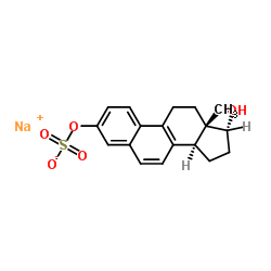 17α-Dihydro Equilenin 3-Sulfate Sodium Salt Structure