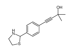 3-Butyn-2-ol,2-methyl-4-[4-(2-thiazolidinyl)phenyl]-(9CI) Structure