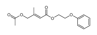 (Z)-4-Acetoxy-3-methyl-but-2-enoic acid 2-phenoxy-ethyl ester结构式