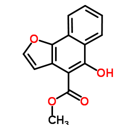 5-羟基萘并[1,2-B]呋喃-4-甲酸甲酯结构式