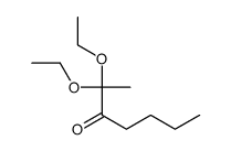 2,2-diethoxyheptan-3-one Structure