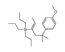 [5-(4-methoxyphenyl)-5-methylhex-2-en-3-yl]-tripropylsilane Structure