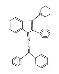 N-Benzhydrylidene-N'-[2-phenyl-3-piperidin-1-yl-inden-(1E)-ylidene]-hydrazine结构式