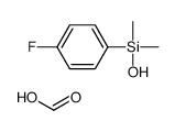 (4-fluorophenyl)-hydroxy-dimethylsilane,formic acid Structure